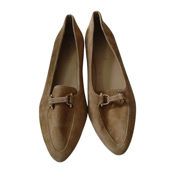 Talbots Women's Size 7M Tan Suede Leather Horse Bit Pointed Flats Classic - Picture 3 of 8